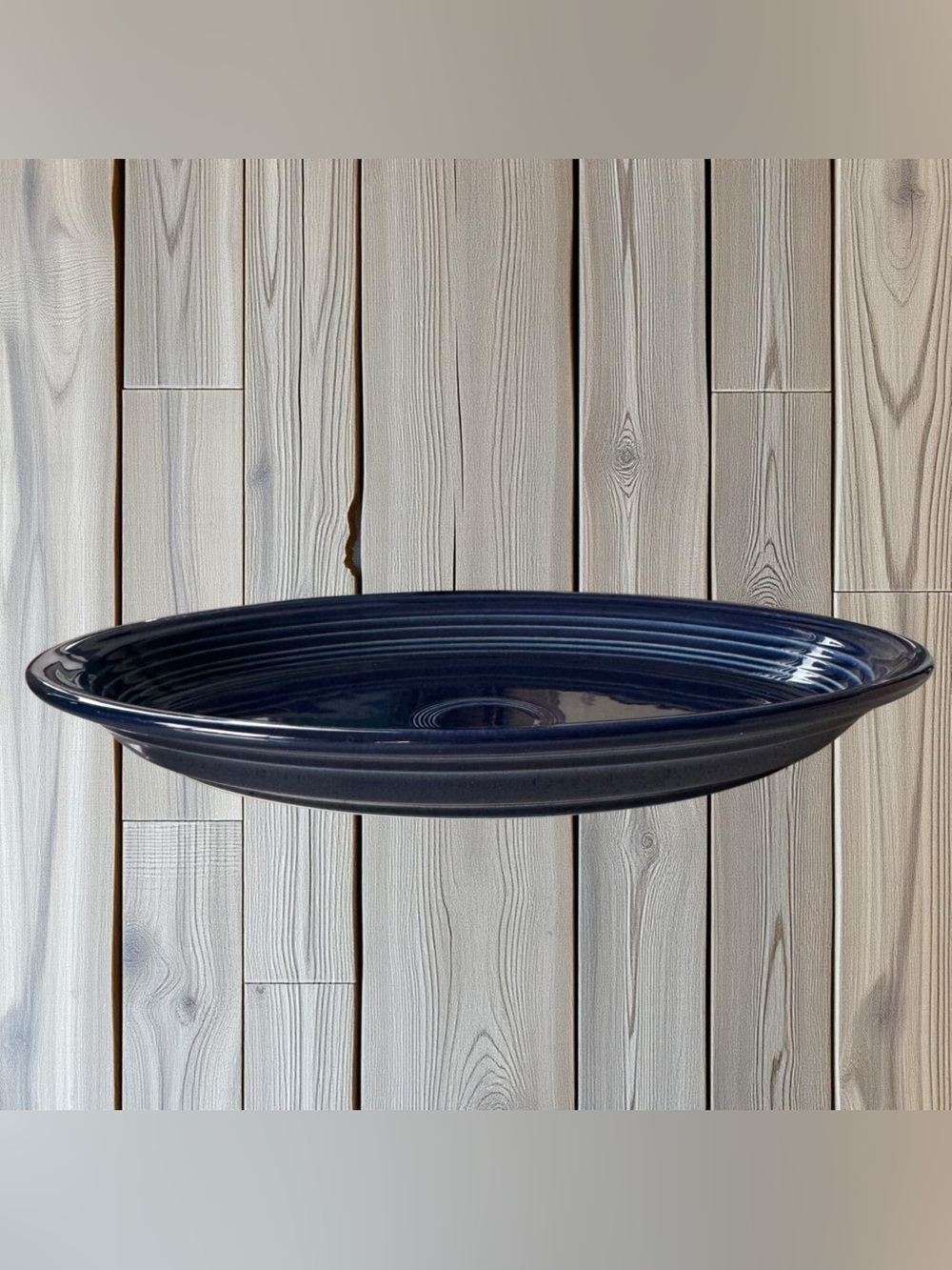 Fiesta Cobalt Blue Oval Ceramic Platter 13.25 In USA Glossy Homer Laughlin - Picture 5 of 9